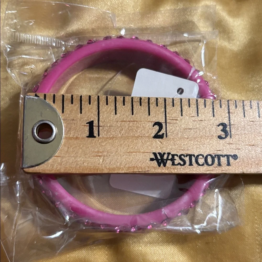 Colorful Bangles Plastic 7 Set with rhinestones new